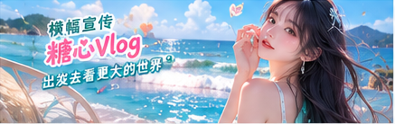 周末自然出行视觉横幅